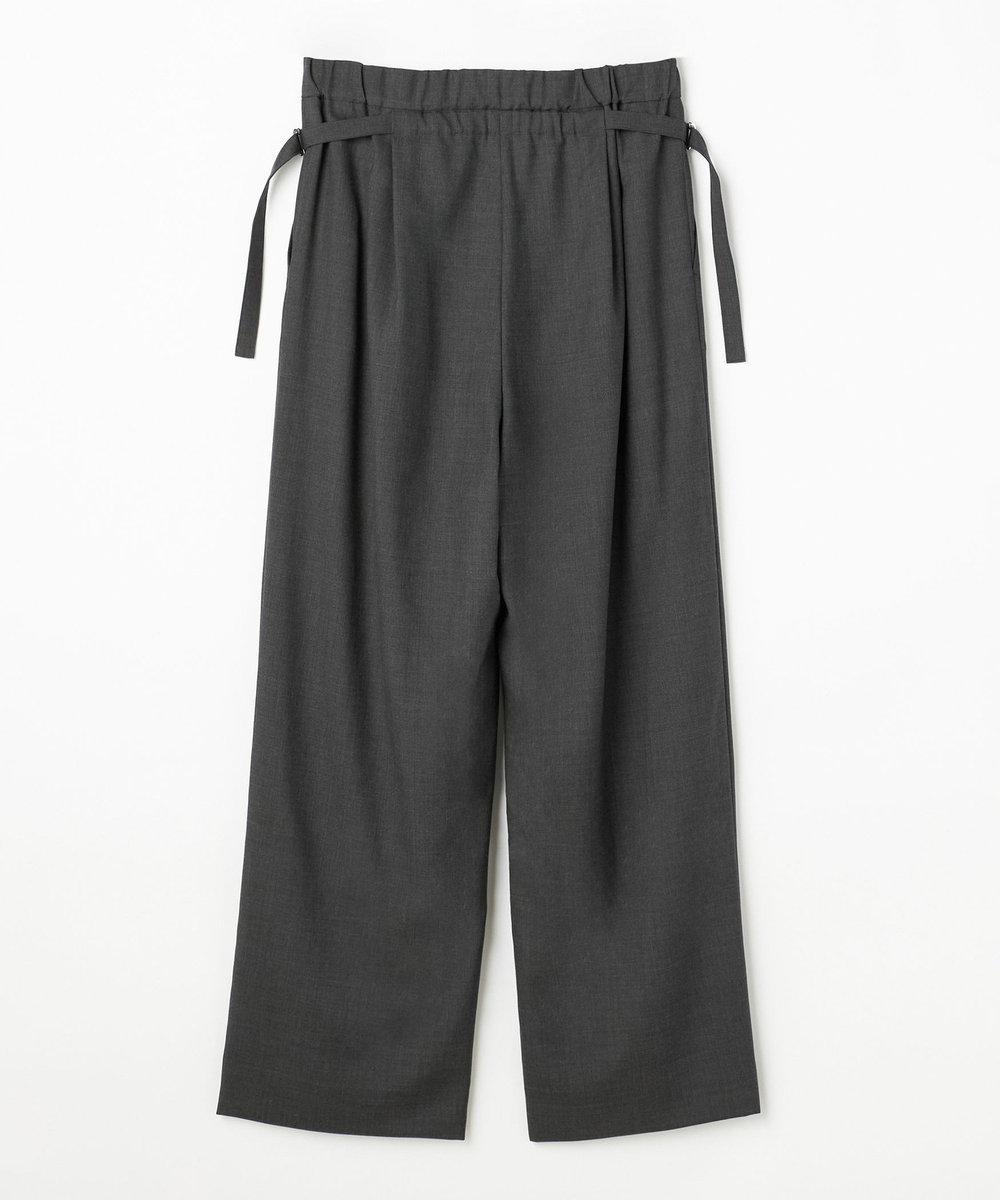 DÉPAREILLÉ WASHABLE WOOL WAIST BELT PANTS / ウォッシャブルウールウエストベルトパンツ チャコールグレー