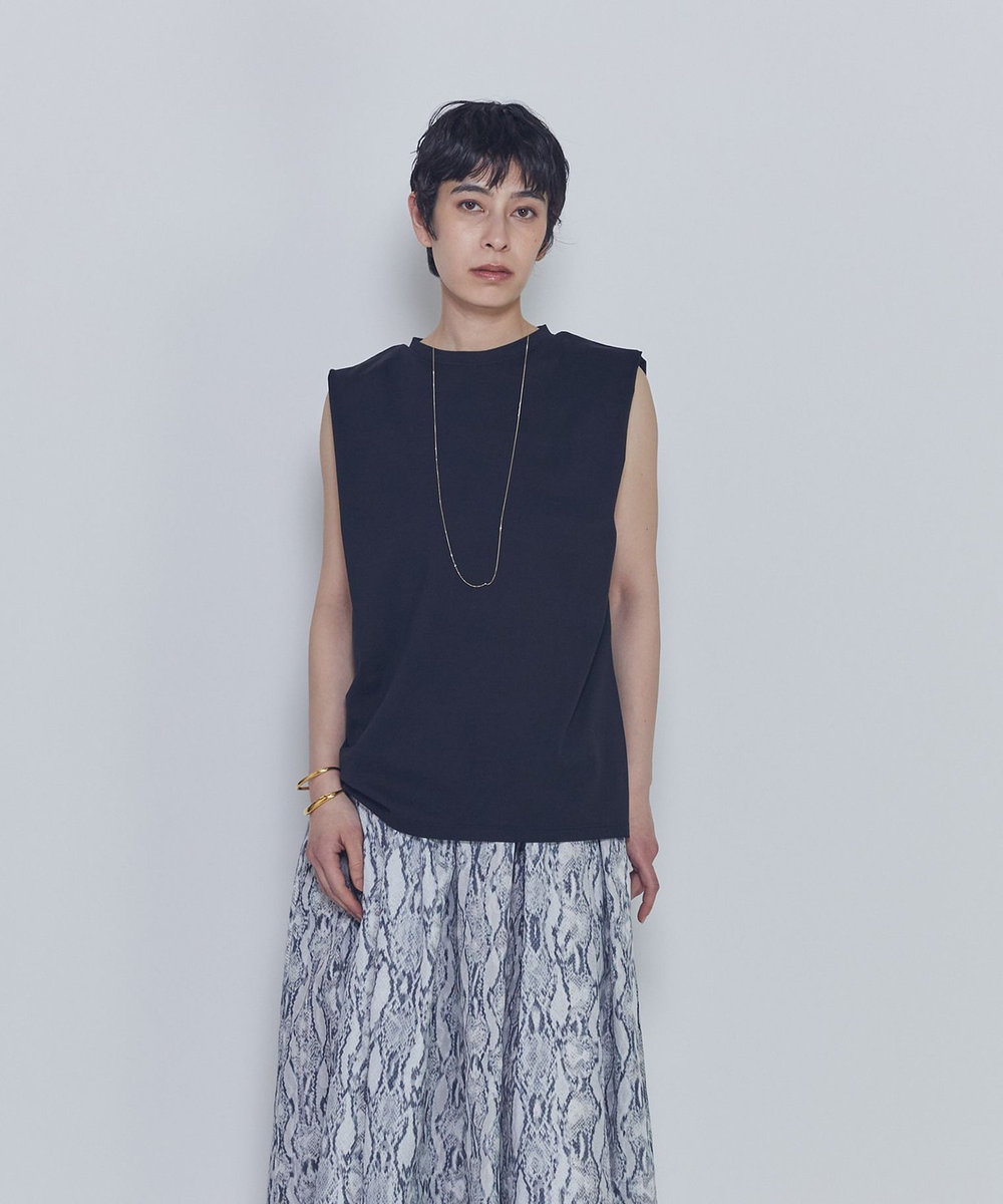 1er Arrondissement ショルダータックノースリーブTシャツ ブラック
