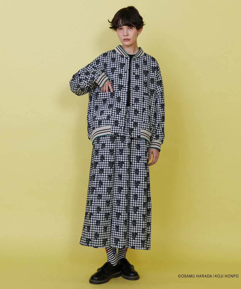 FRAPBOIS OSAMU GOODS レタードジャケット チャコールグレー