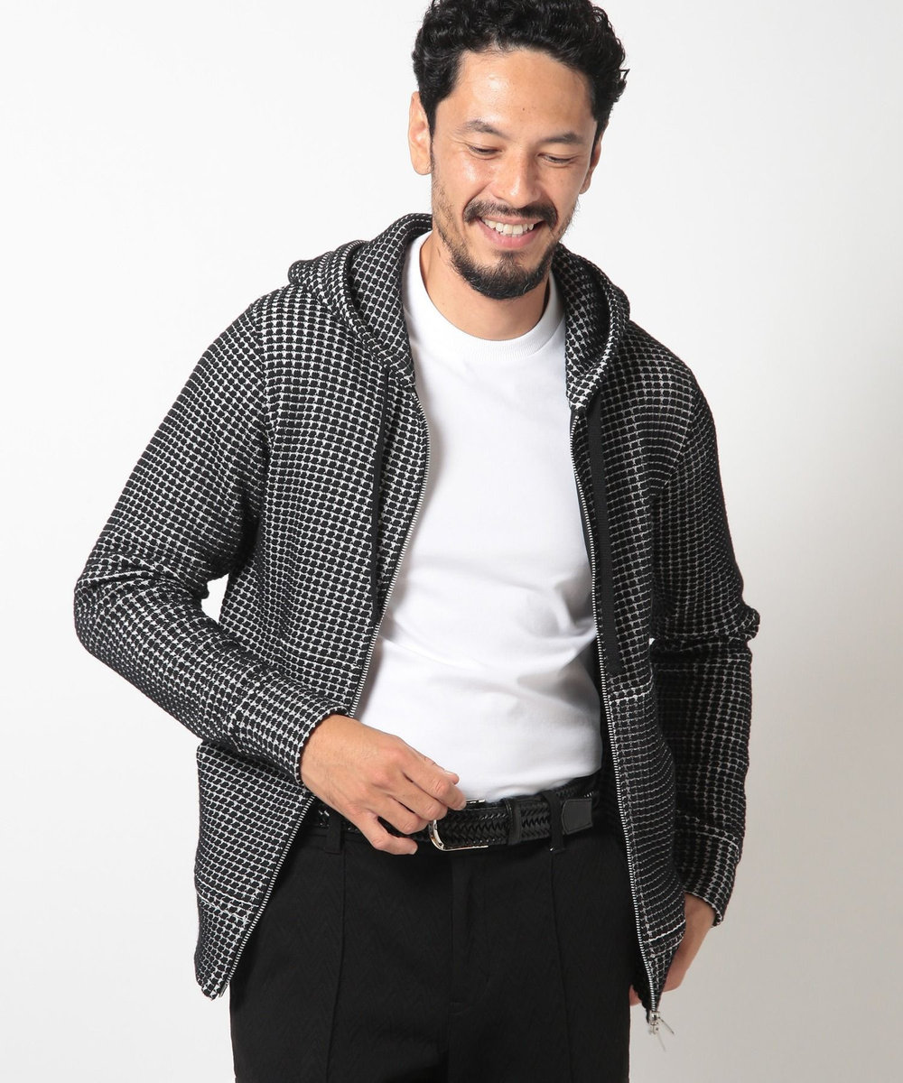 MEN'S BIGI 【Seagreen/シーグリーン】ビッグワッフルパーカ ブラック