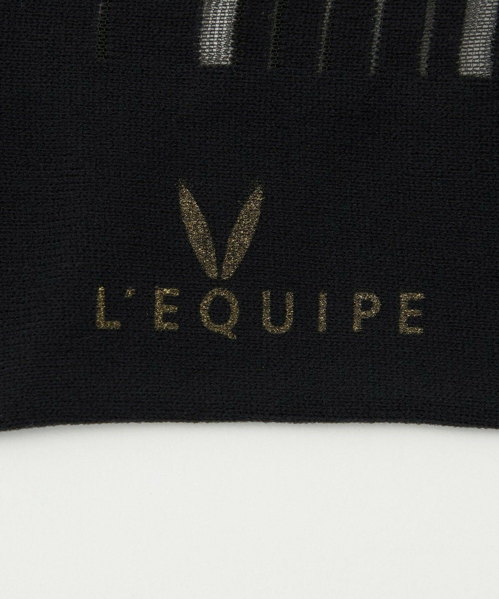 L'EQUIPE シースルーボーダーソックス ブラック
