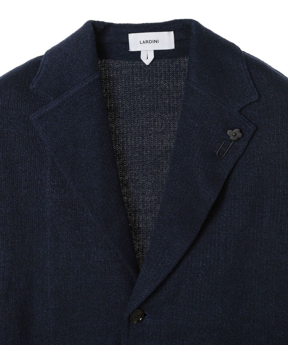 MEN'S BIGI 【LARDINI／ラルディーニ】リネンコットンニットジャケット ネイビー