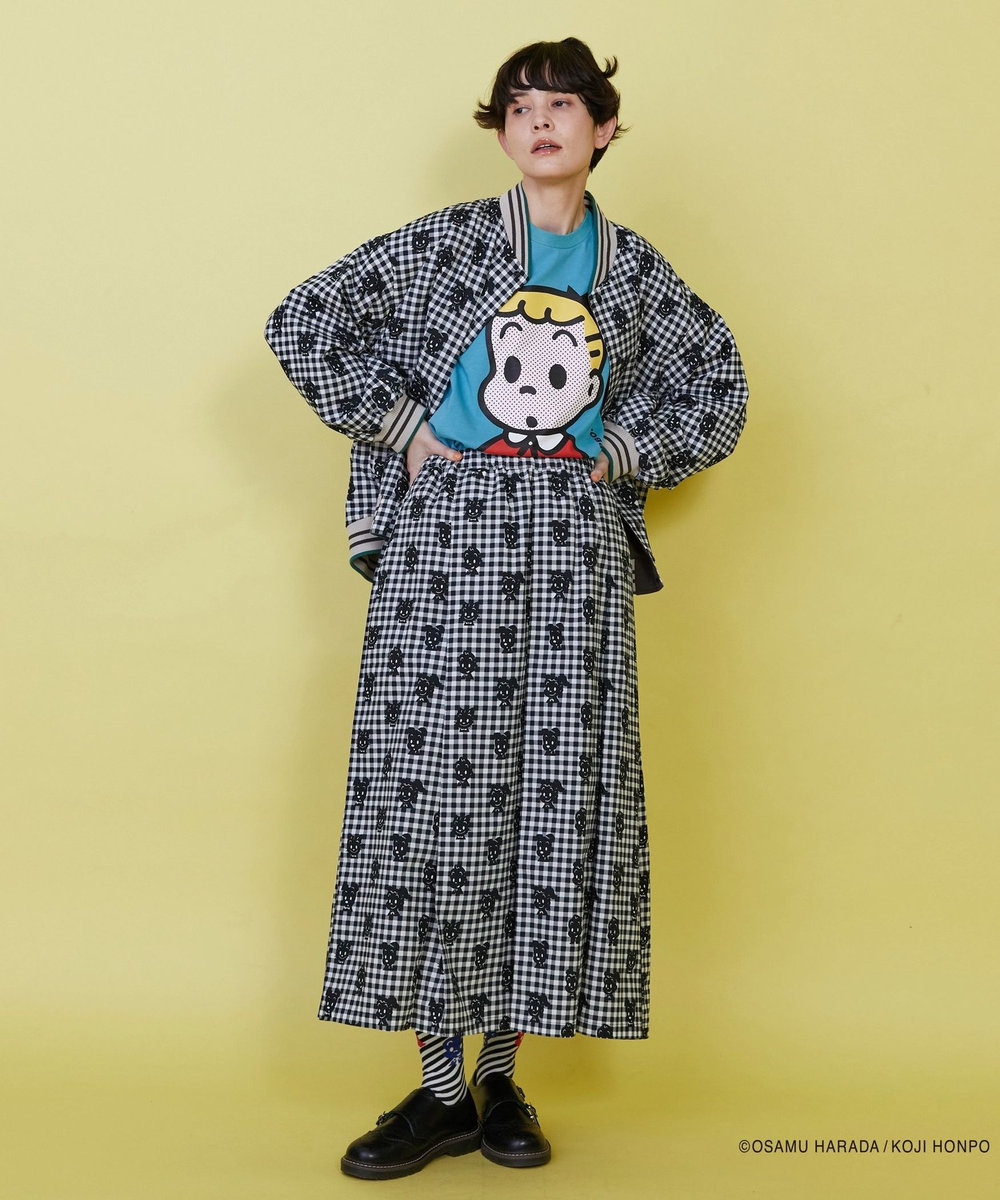 FRAPBOIS OSAMU GOODS レタードジャケット チャコールグレー