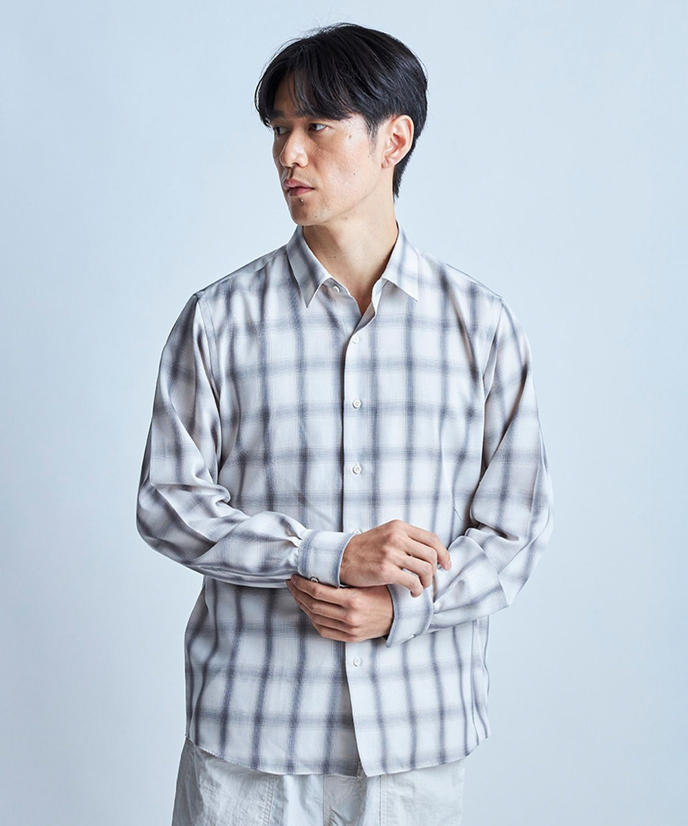 UNION STATION オンブレーチェックシャツ グレー系その他