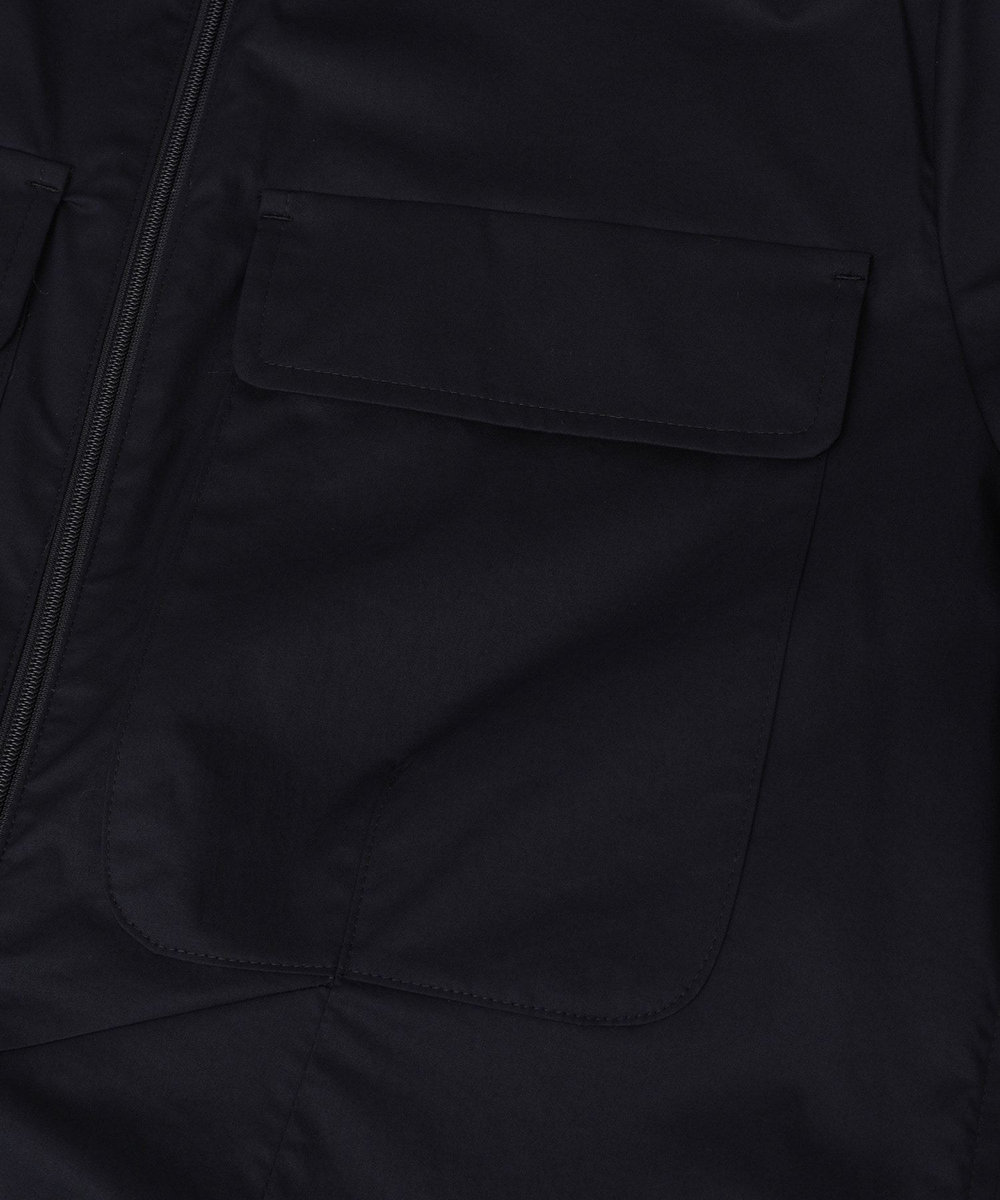 endalence Rコットンロングシャツドレス ネイビー