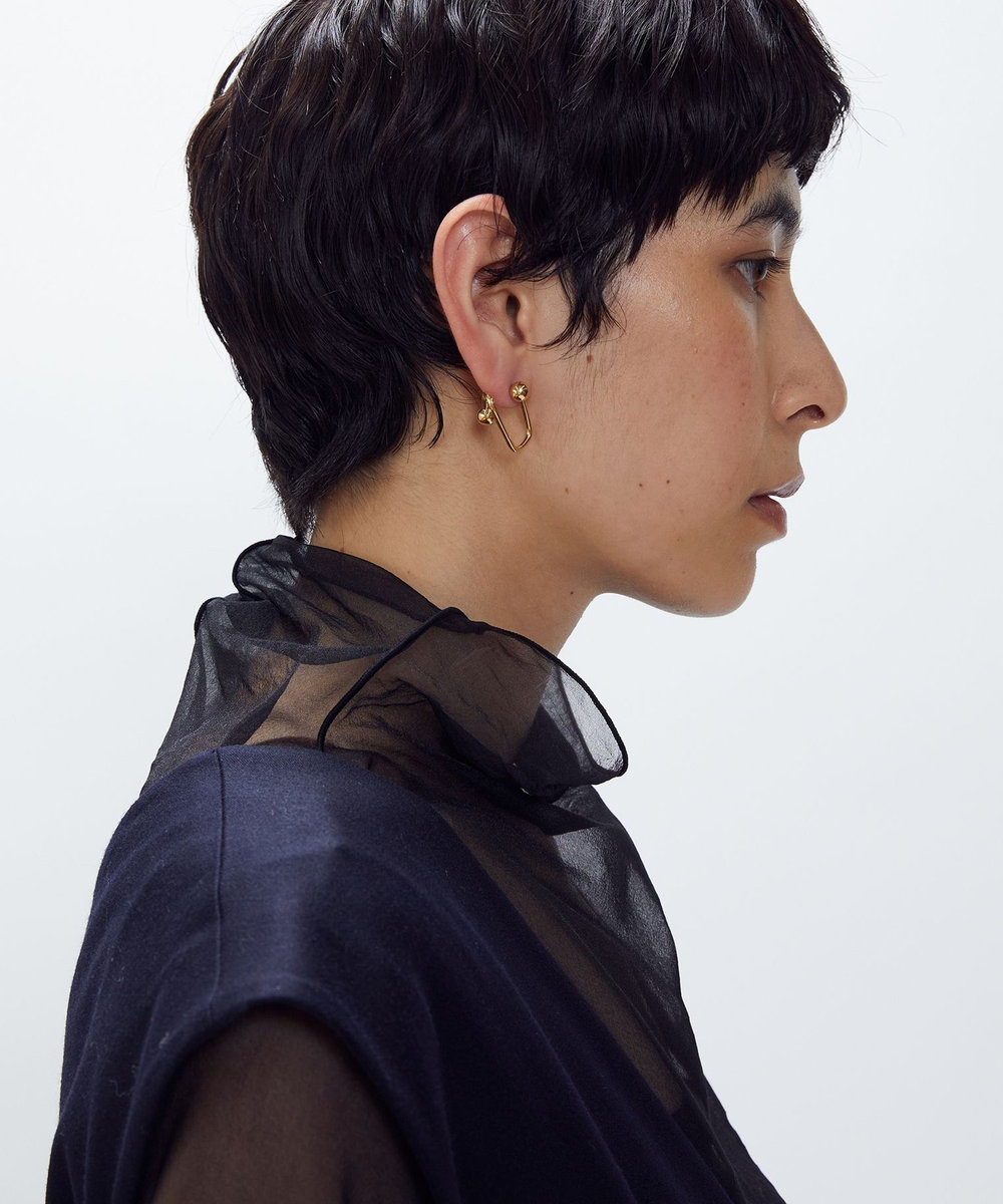 1er Arrondissement 【WEB限定】＜PHILIPPE AUDIBERT (フィリップオーディベール)＞"Asha"ピアス ゴールド