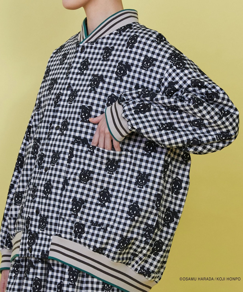 FRAPBOIS OSAMU GOODS レタードジャケット チャコールグレー
