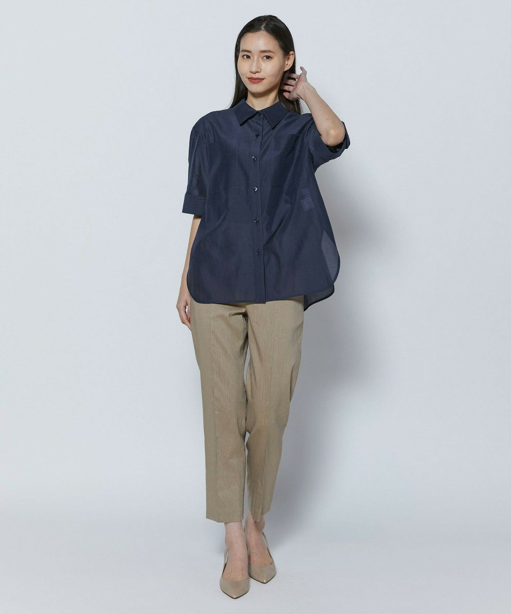L'EQUIPE COUTURIER ファインリネンクロスパンツ モカ