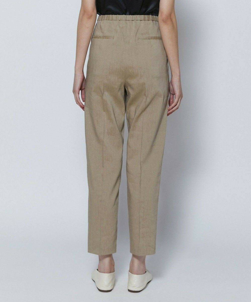 L'EQUIPE COUTURIER ファインリネンクロスパンツ モカ