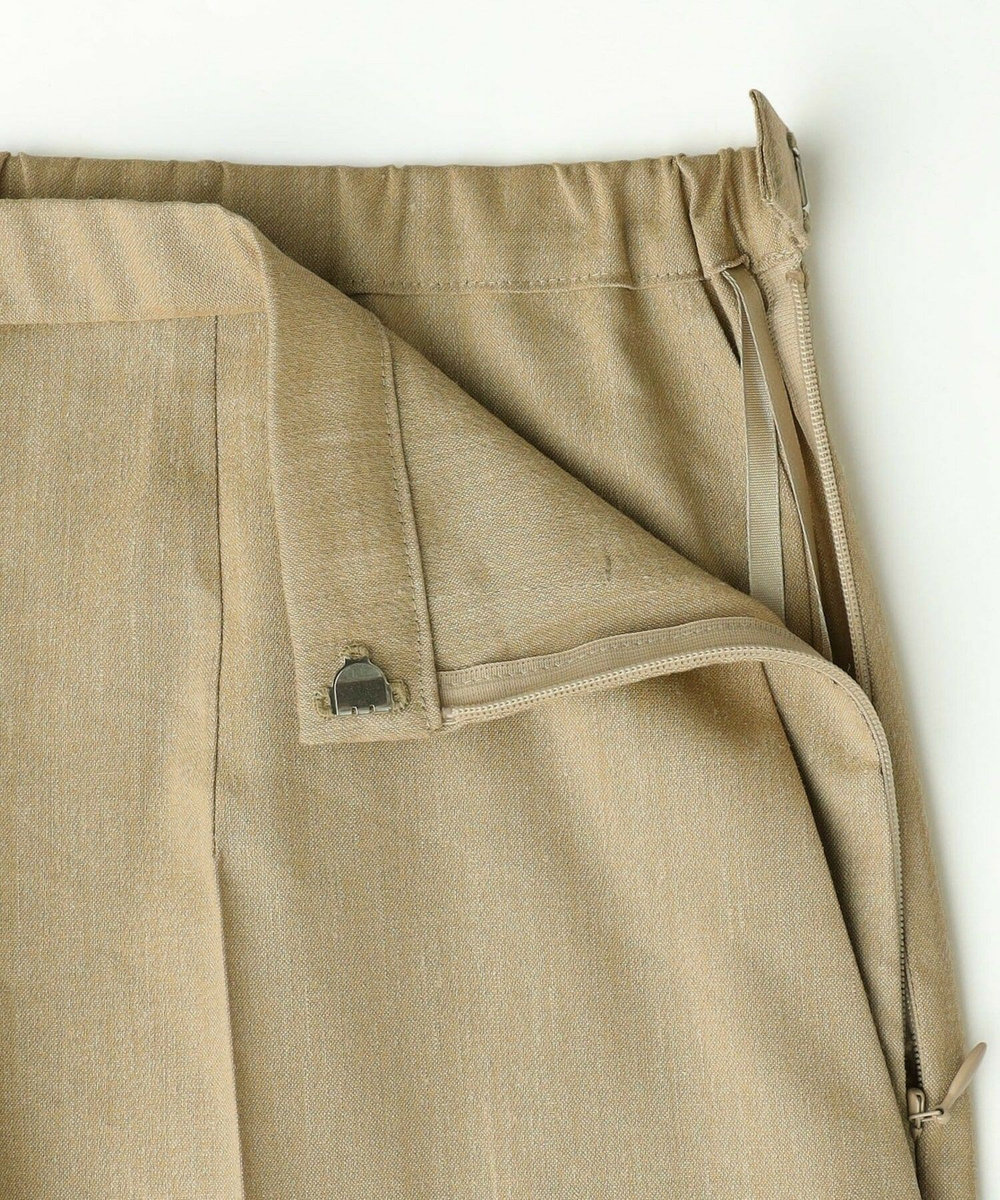 L'EQUIPE COUTURIER ファインリネンクロスパンツ モカ