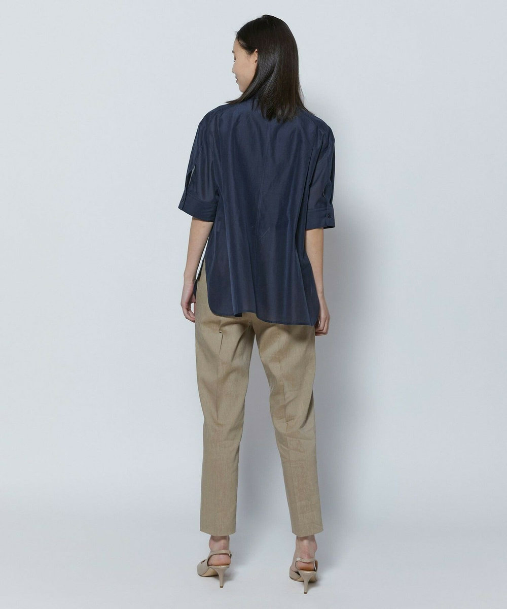 L'EQUIPE COUTURIER ファインリネンクロスパンツ モカ