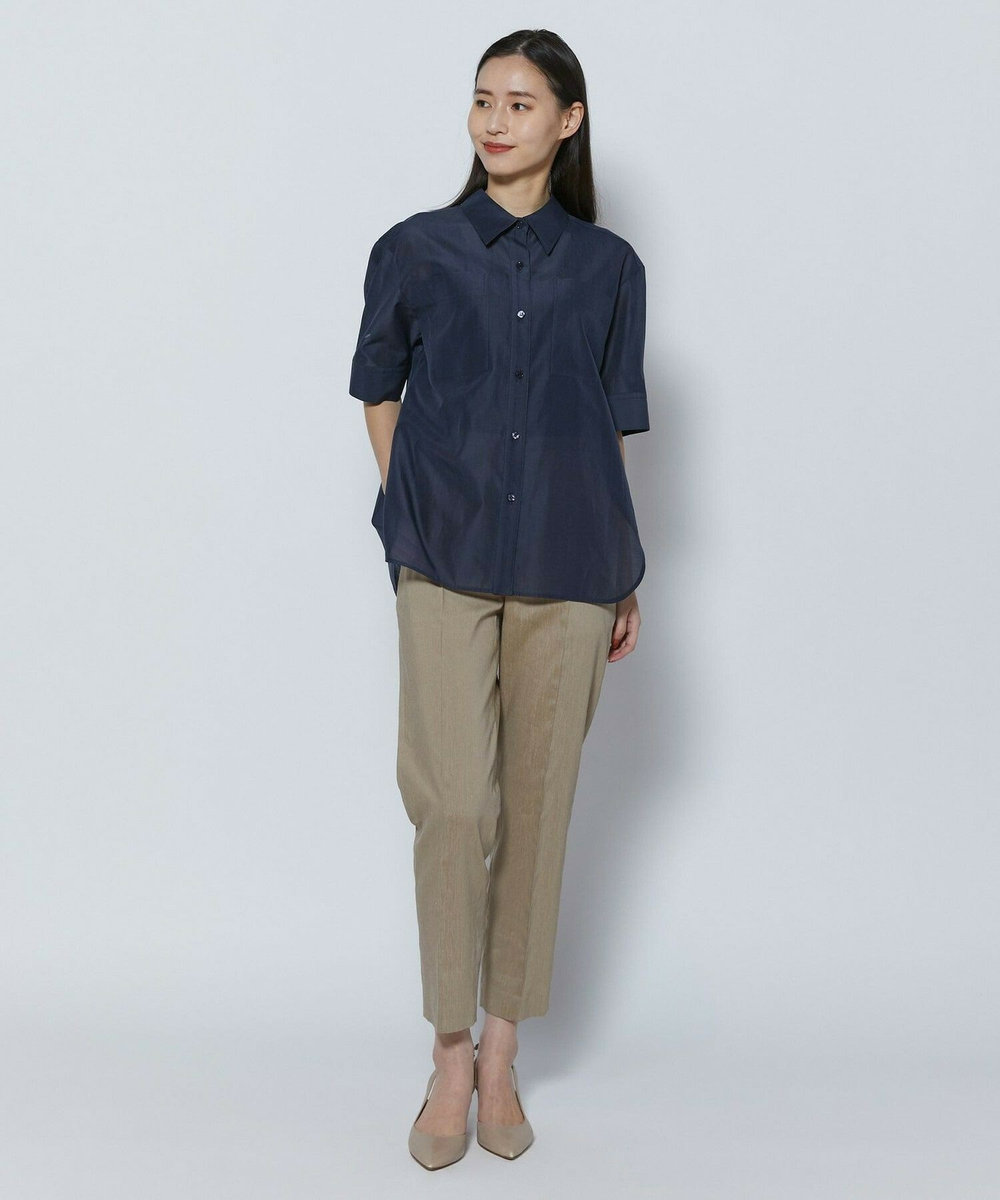 L'EQUIPE COUTURIER ファインリネンクロスパンツ モカ