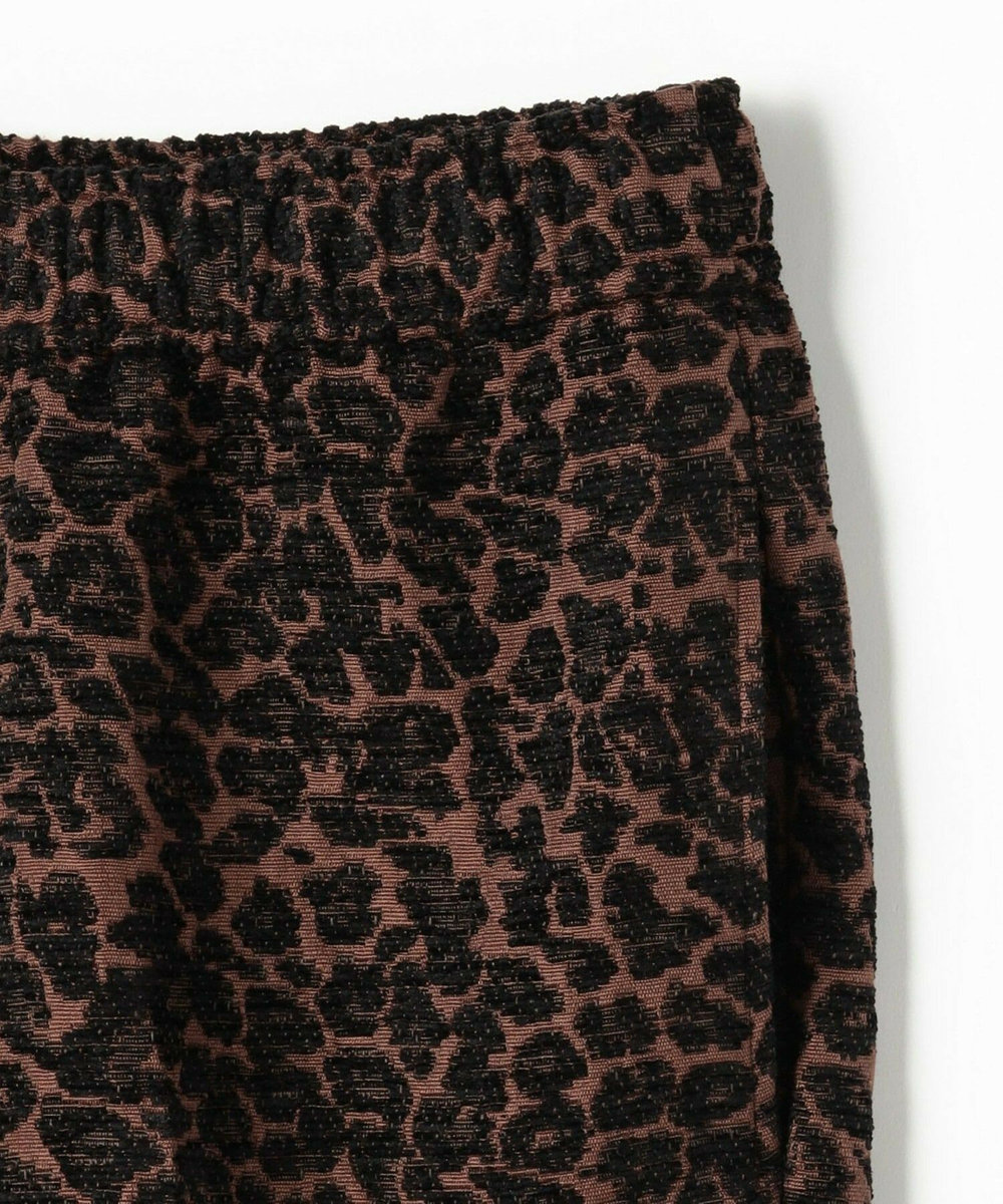 feerique feerique 　レオパードジャガードテーパードパンツ ブラウン