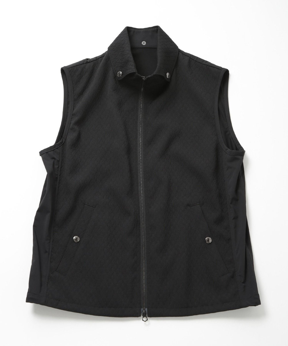 MEN'S BIGI フクレジャカードキルティングベスト ブラック