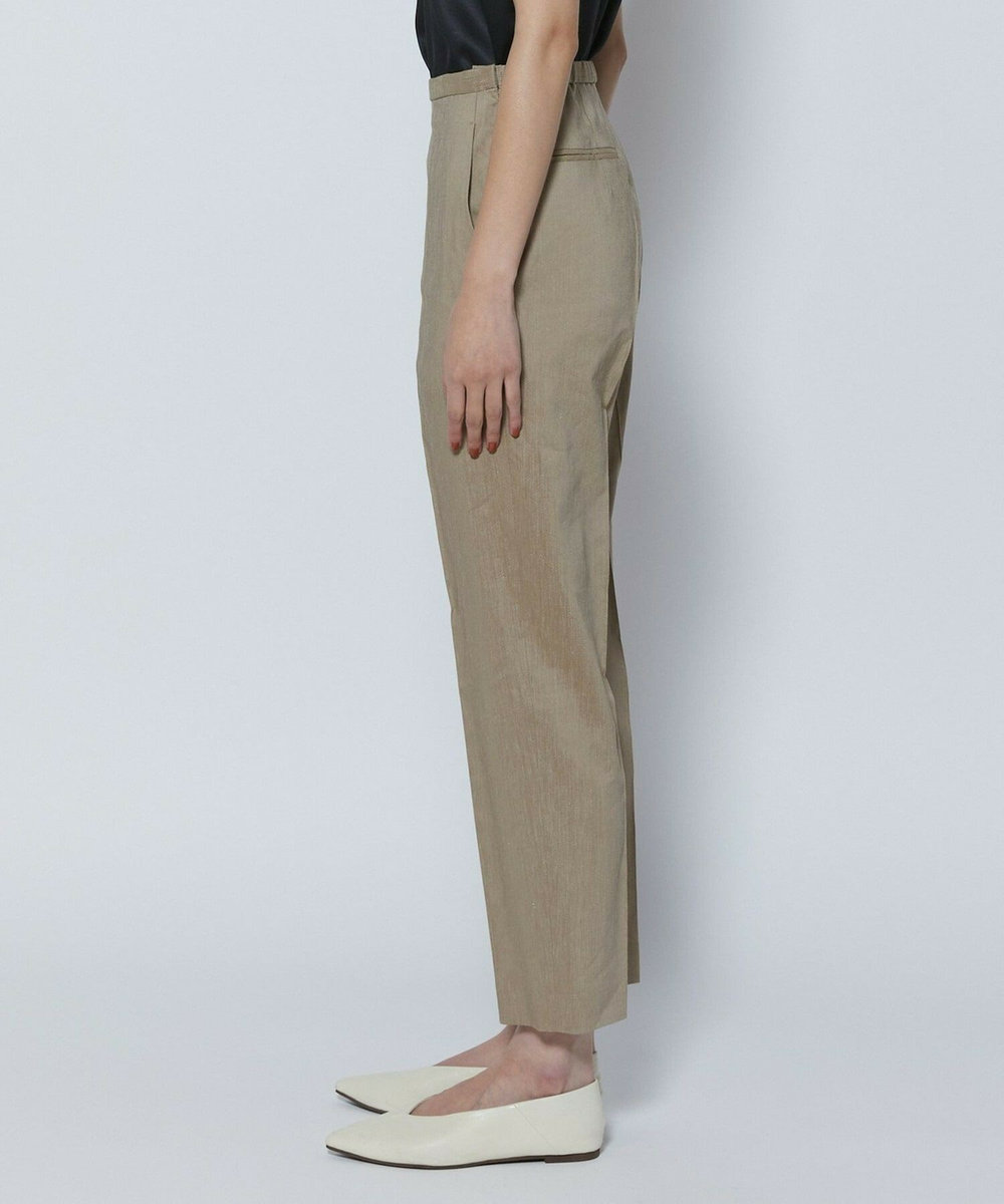 L'EQUIPE COUTURIER ファインリネンクロスパンツ モカ