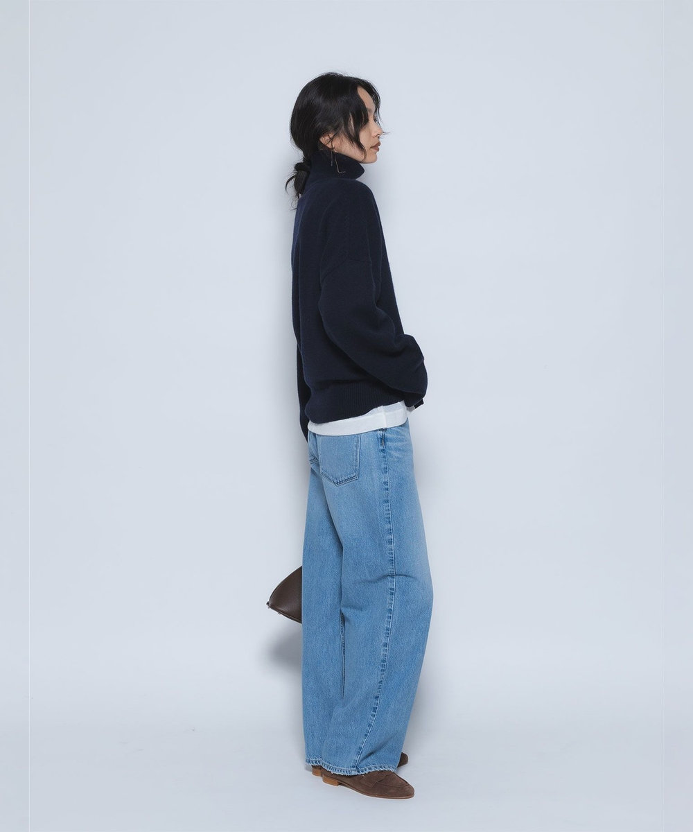 1er Arrondissement ウールカシミアボトルネックニット ネイビー
