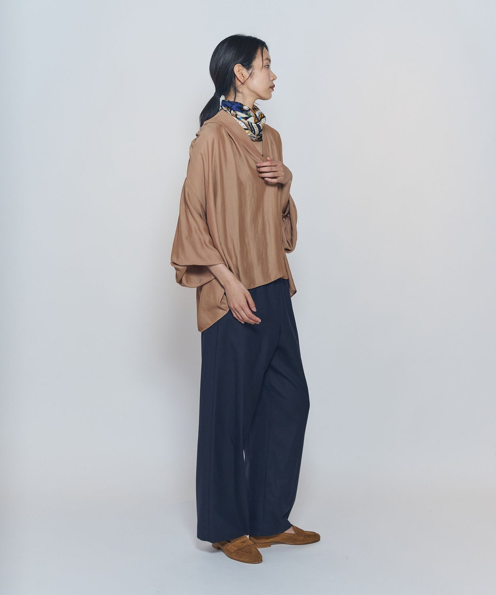 1er Arrondissement ギャザースキッパーブラウス キャメル