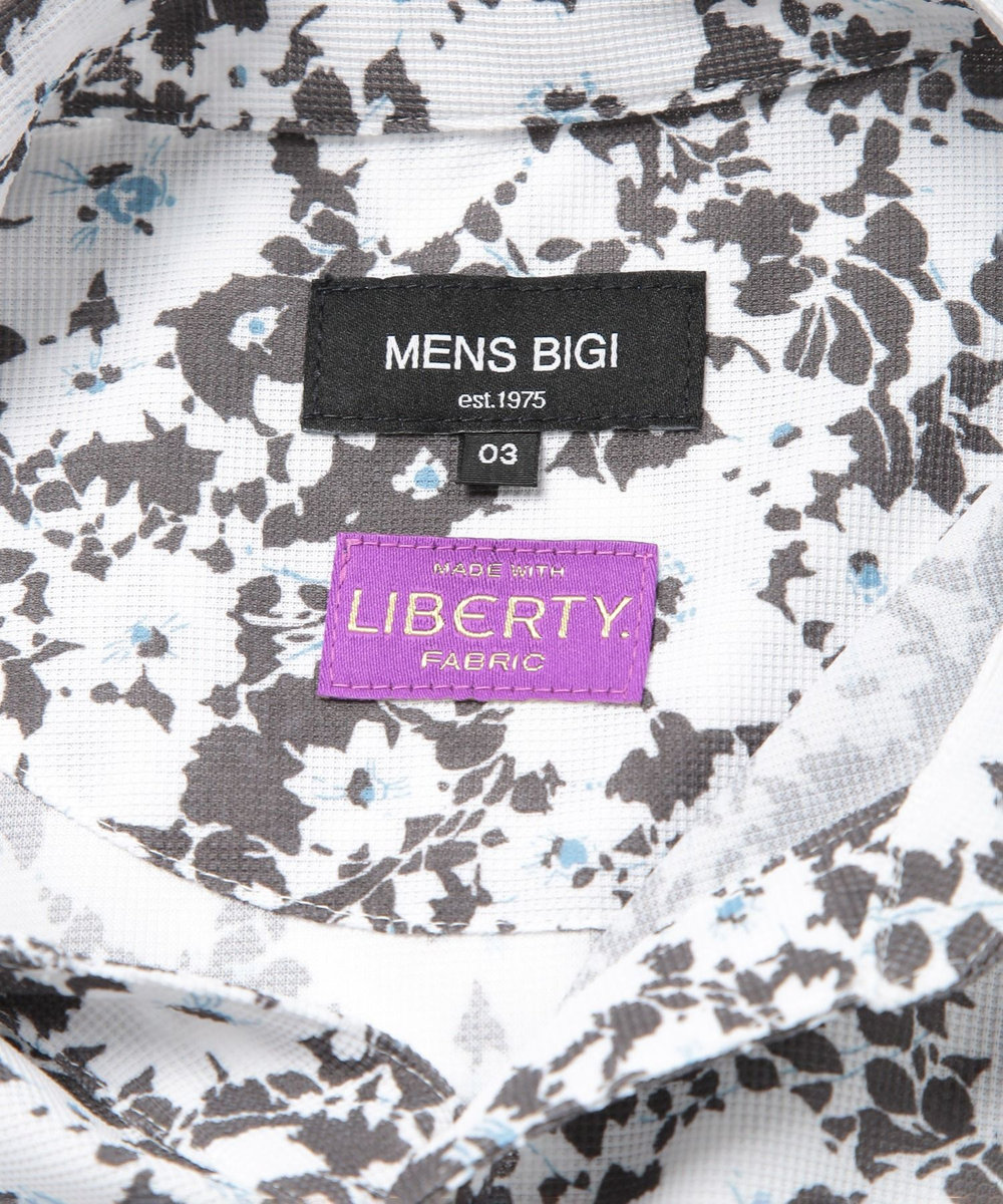 MEN'S BIGI 【LIBERTY】吸水速乾アーカイブ花柄ポロシャツ ホワイト系その他