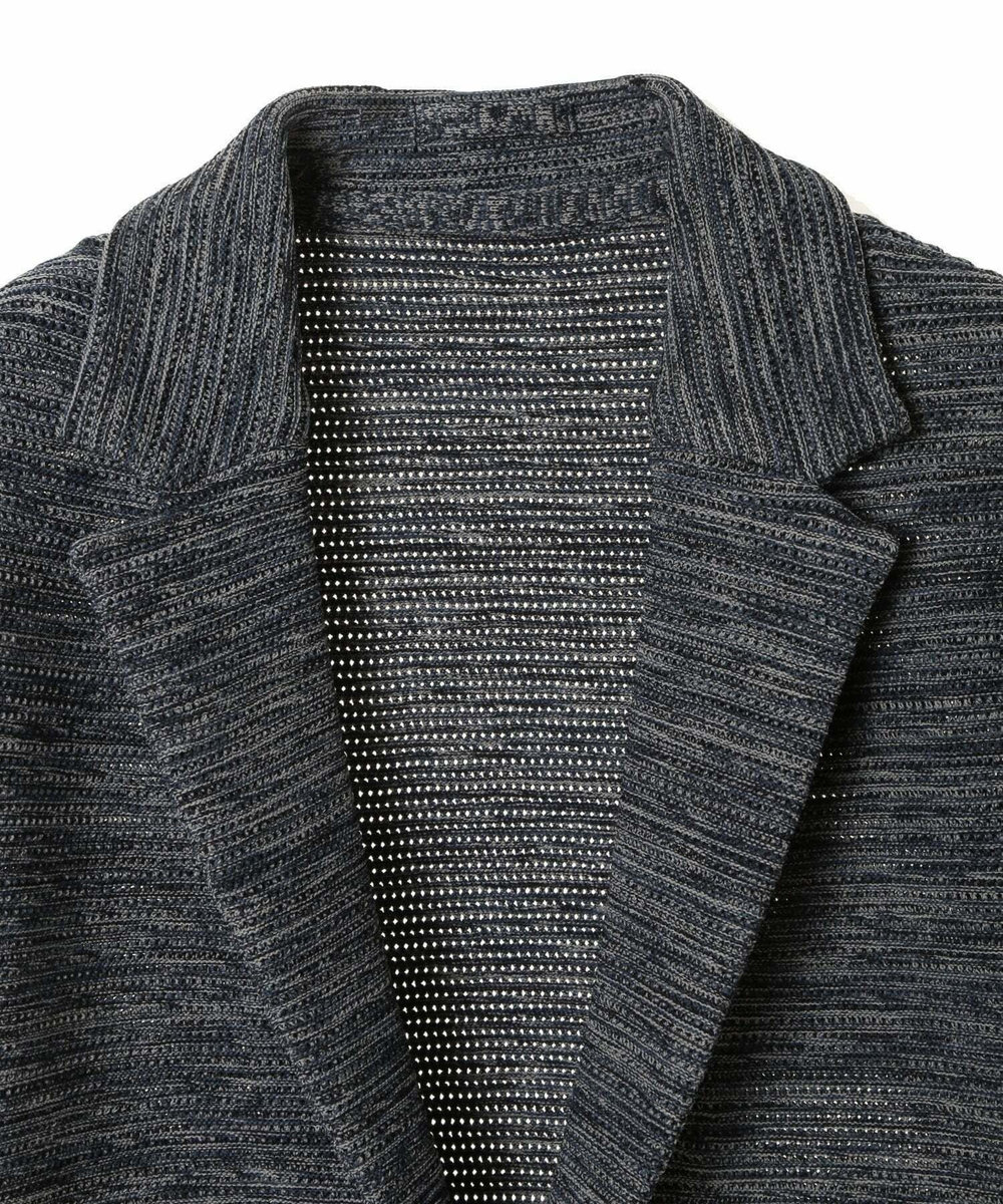 MEN'S BIGI 3色撚りニットジャケット ネイビー