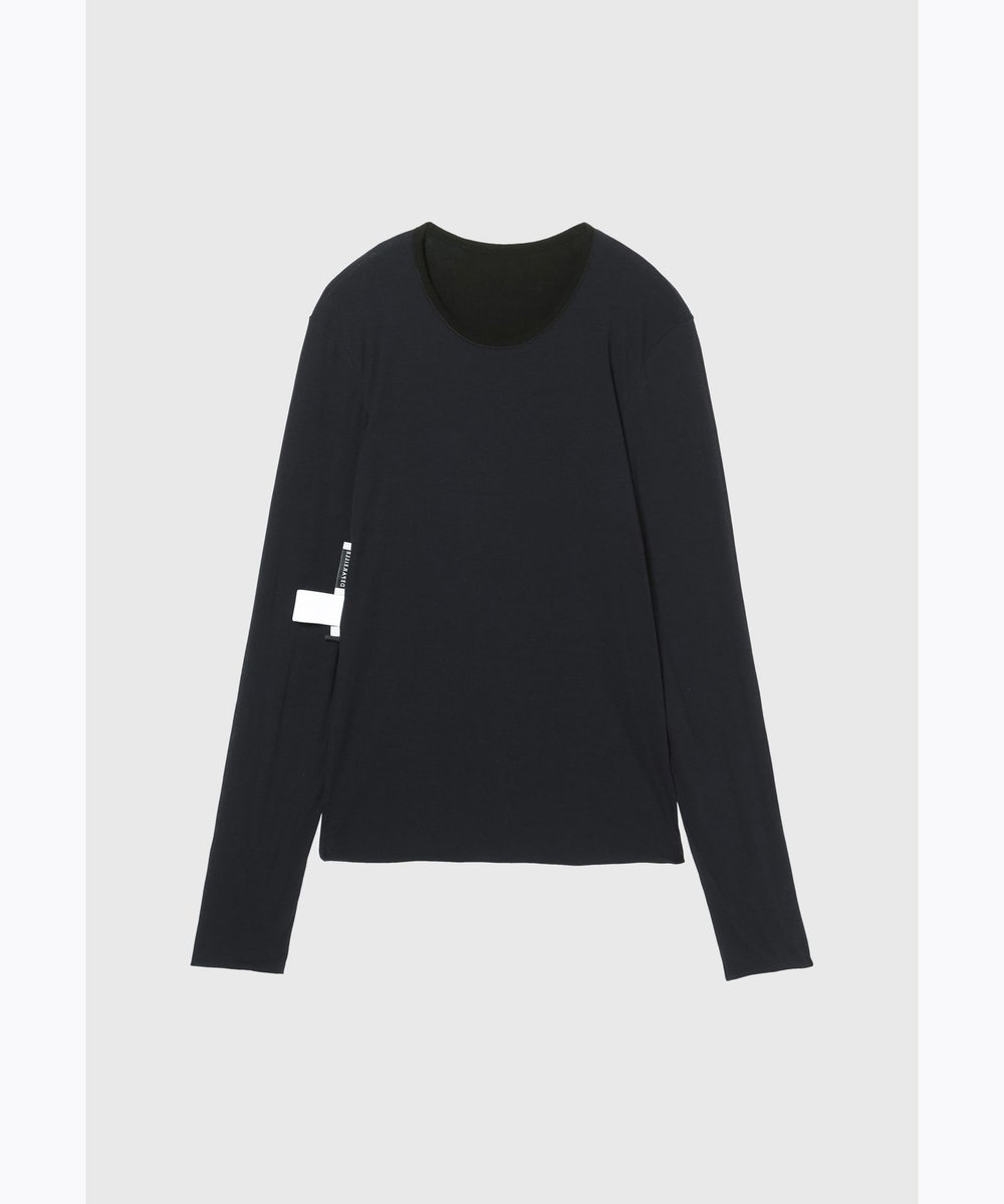 DÉPAREILLÉ SHEER STRETCH REVERSIBLE CREWNECK / シアーストレッチリバーシブルクルーネック ブラック