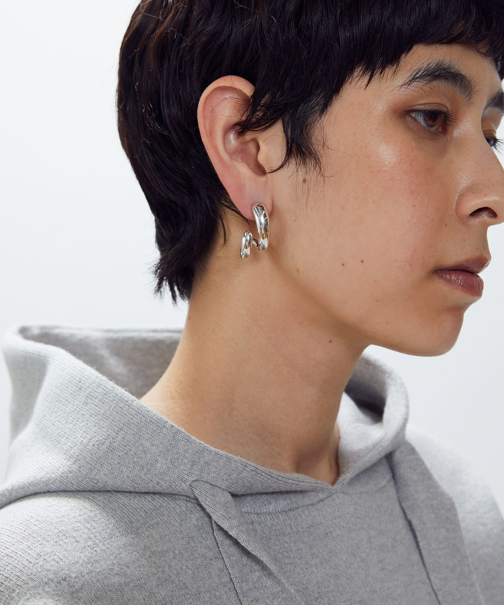 1er Arrondissement ＜PHILIPPE AUDIBERT (フィリップオーディベール)＞"Paige"ピアス（L） シルバー