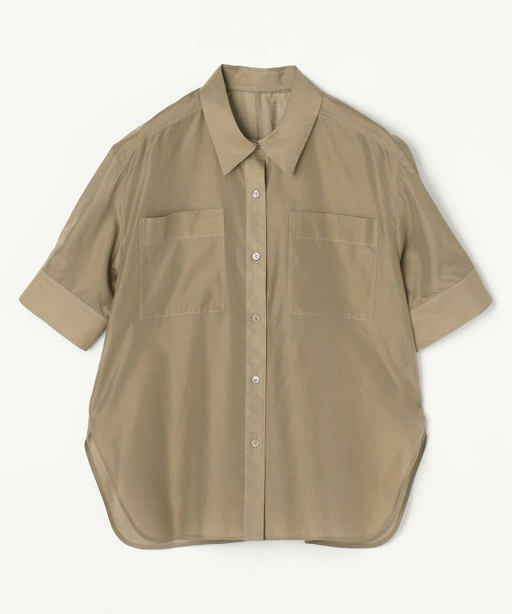 L'EQUIPE COUTURIER C/SEオーガンジーシャツ モカ