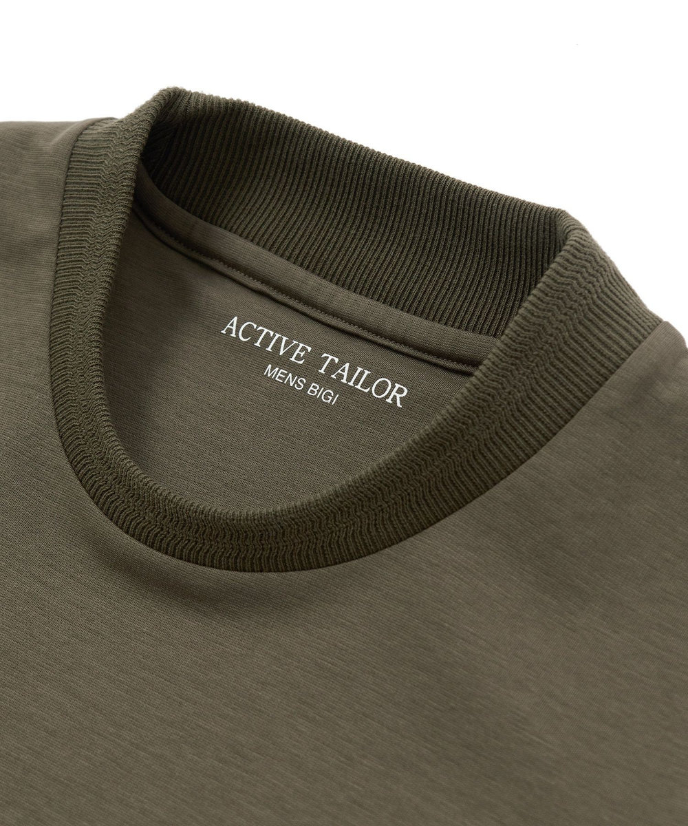 MEN'S BIGI 【ACTIVE TAILOR/アクティブテイラー】シルケットスムースクルーネックTシャツ＜接触冷感 / UVカット＞ ブラウン