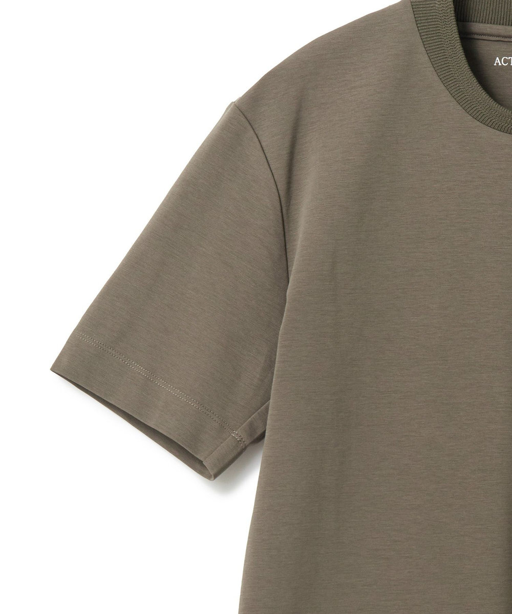 MEN'S BIGI 【ACTIVE TAILOR/アクティブテイラー】シルケットスムースクルーネックTシャツ＜接触冷感 / UVカット＞ ブラウン