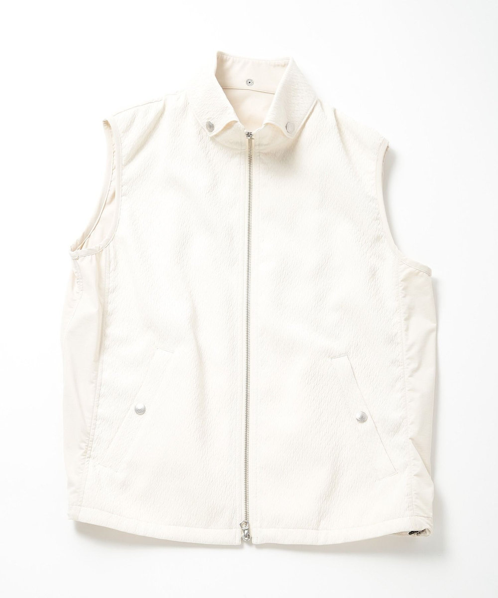MEN'S BIGI フクレジャカードキルティングベスト ベージュ