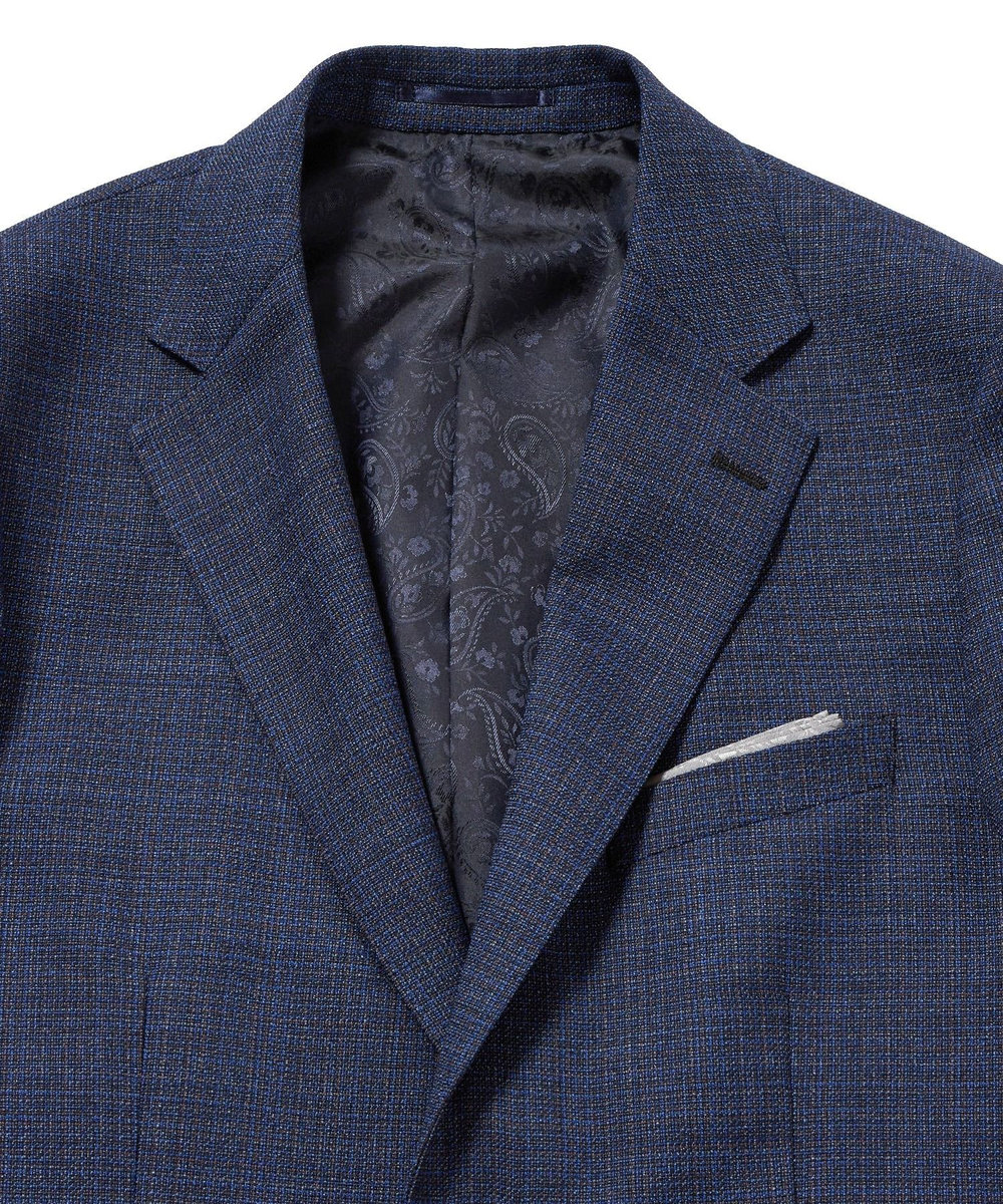 MEN'S BIGI 【ACTIVE TAILOR】ミックスヤーン/ホップサックジャケット＜セットアップ・スリーピース対応＞ ネイビー