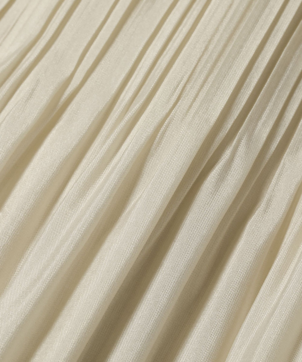 DÉPAREILLÉ SILK POLY TIERED PLEATS SKIRT / シルクポリティアードプリーツスカート ベージュ