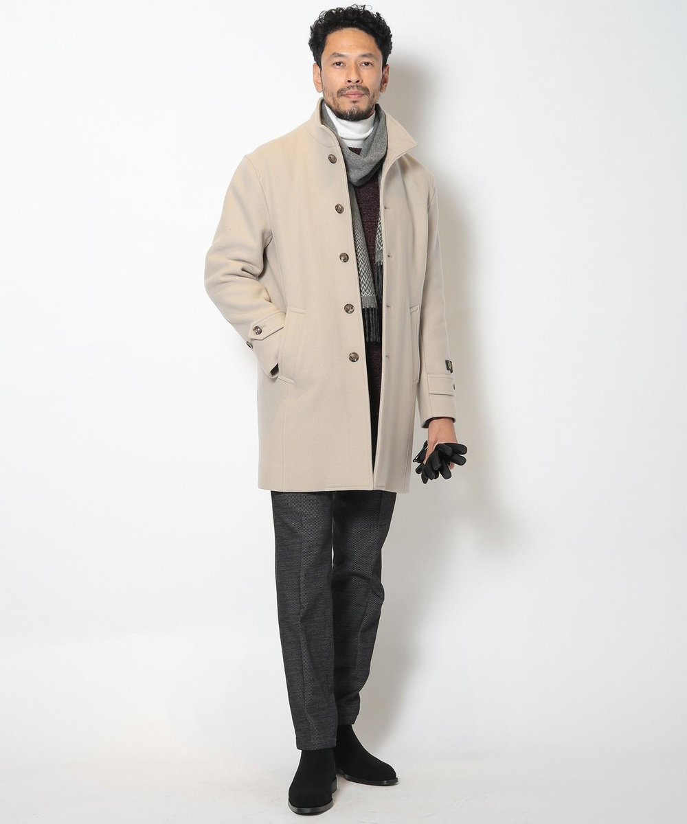MEN'S BIGI 【Bellandi/べランディ】スタンドカラーコート ベージュ