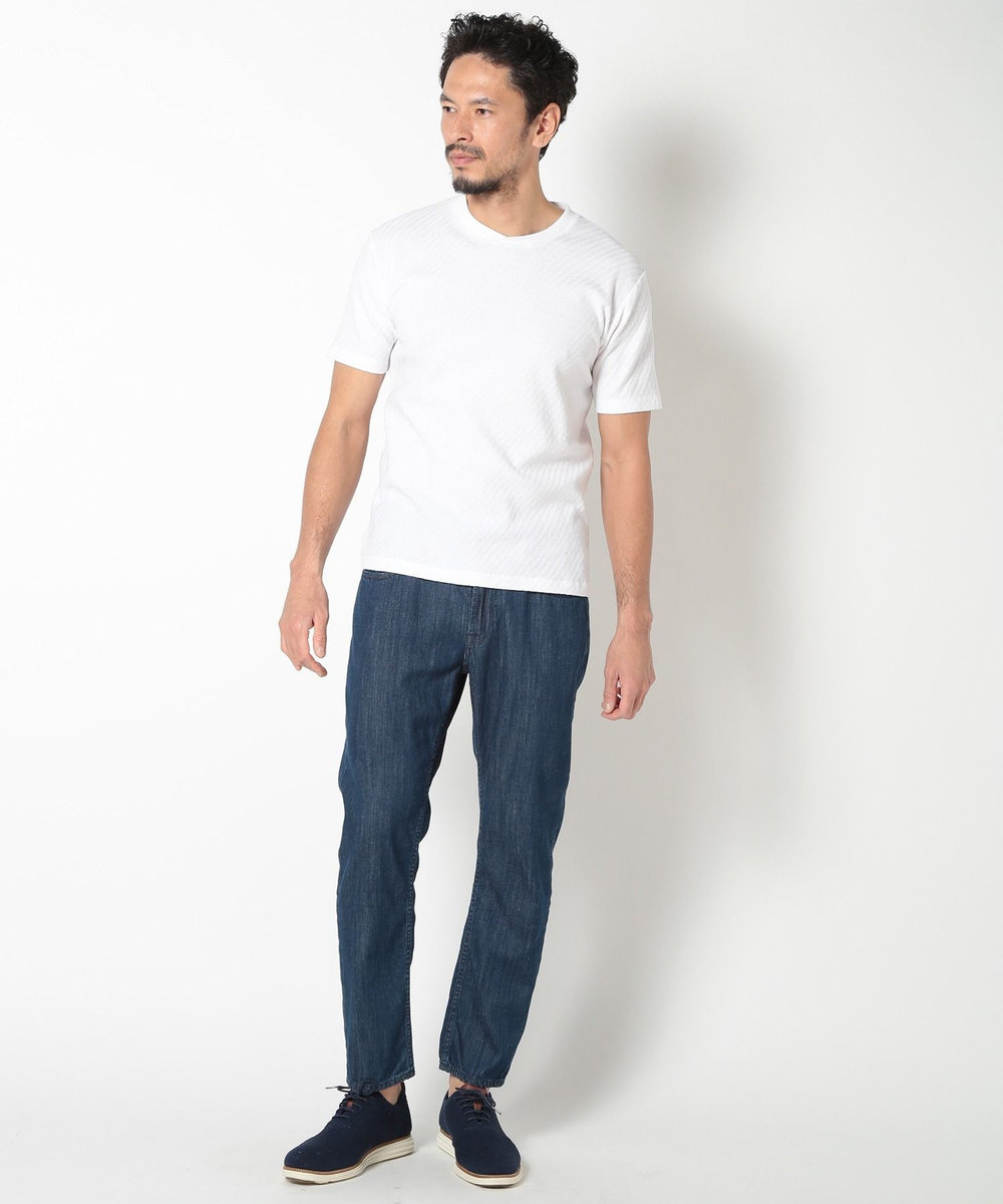 MEN'S BIGI リンクスジャカードシルケットカットソー ホワイト