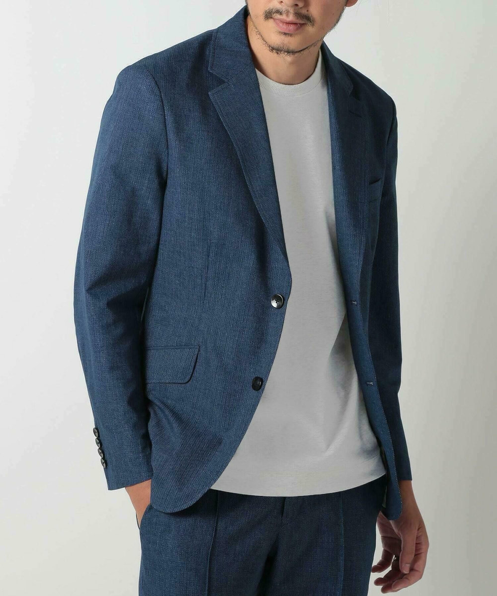 MEN'S BIGI 【ACTIVE TAILOR/アクティブテイラー】シルケットスムースクルーネックTシャツ＜接触冷感 / UVカット＞ ホワイト