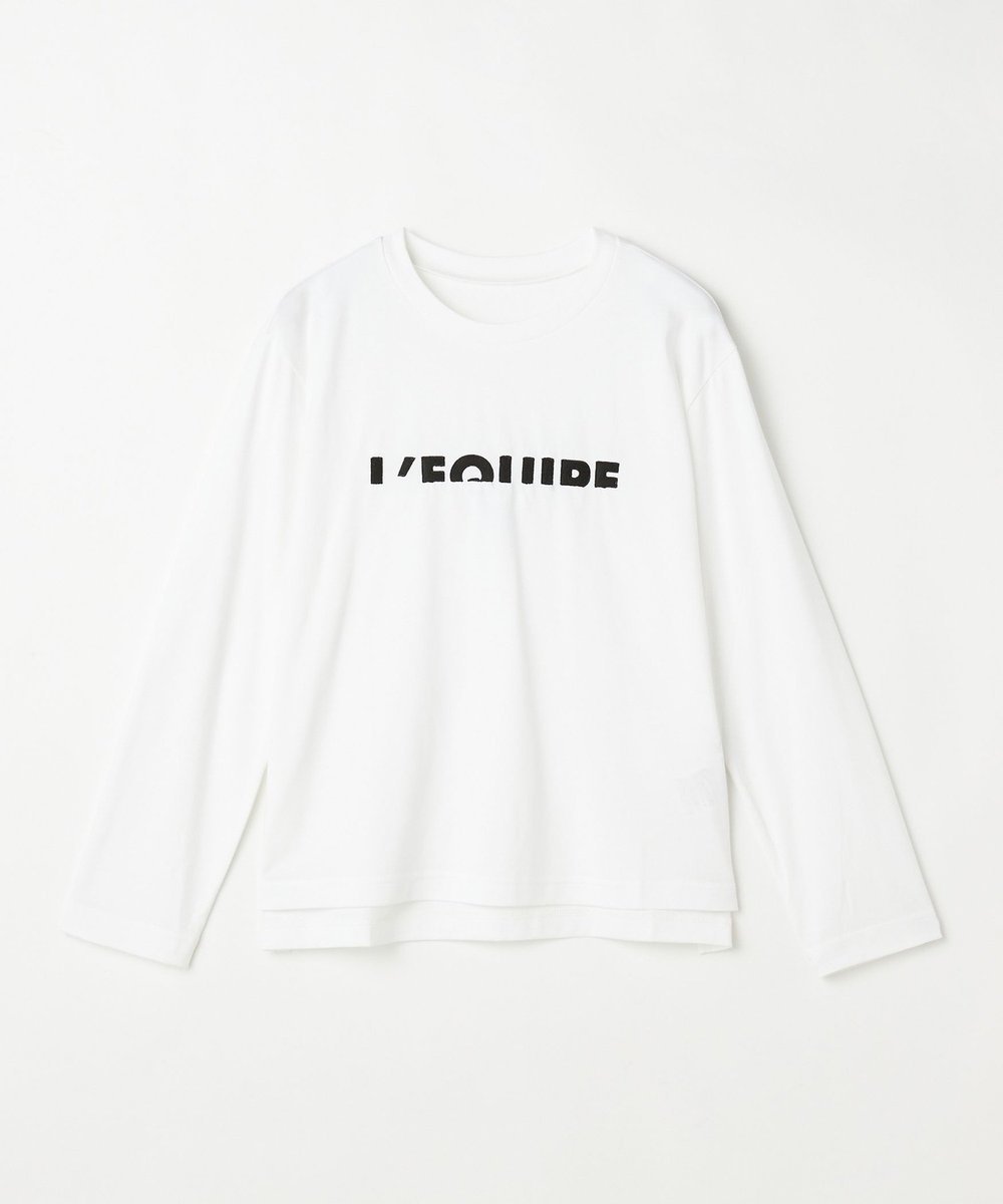 L'EQUIPE ハーフロゴ刺繍Tシャツ ホワイト