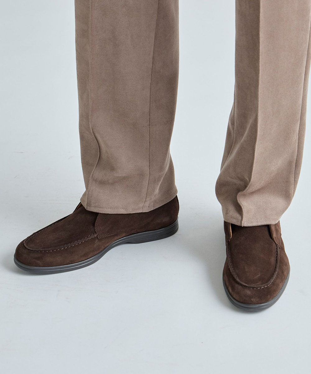 MEN'S BIGI スエードチャッカスリッポンブーツ ブラウン