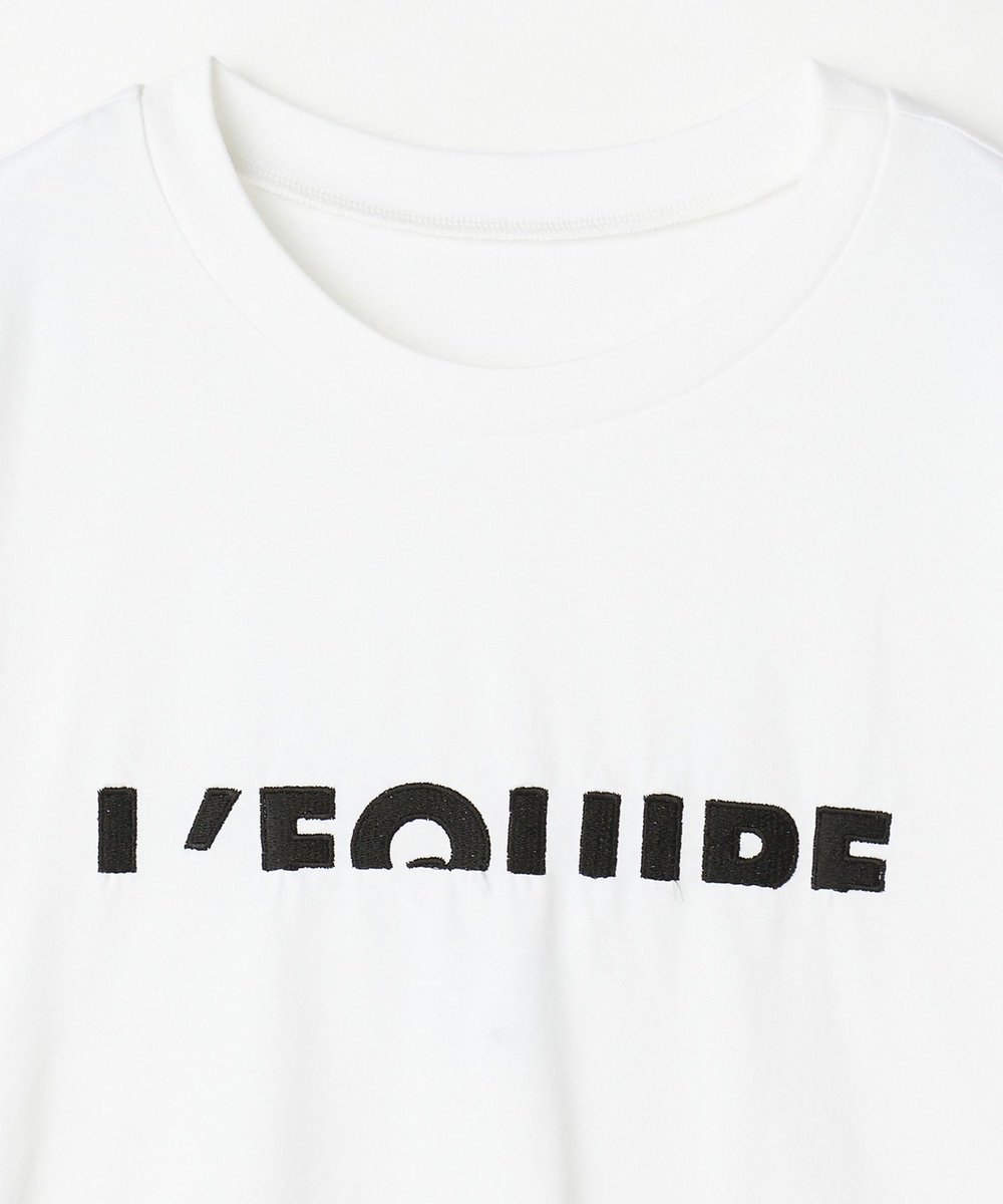 L'EQUIPE ハーフロゴ刺繍Tシャツ ホワイト