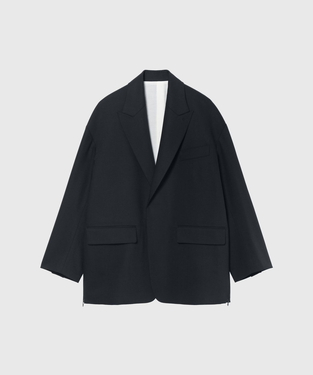 DÉPAREILLÉ WOOL NYLON GABARDINE JACKET / ウールナイロンギャバジンジャケット ネイビー