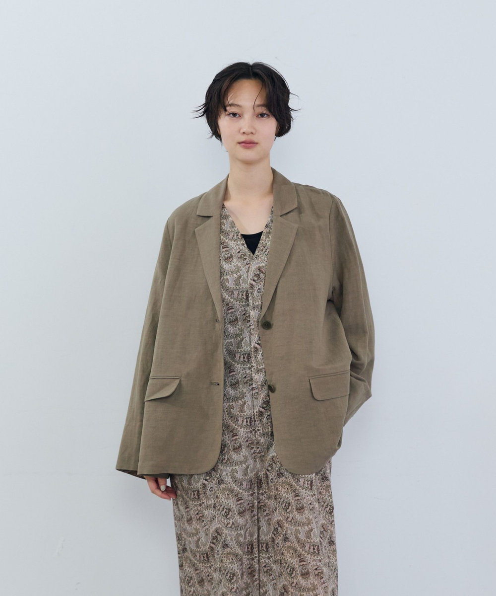 ADIEU TRISTESSE リネンレーヨンジャケット モカ