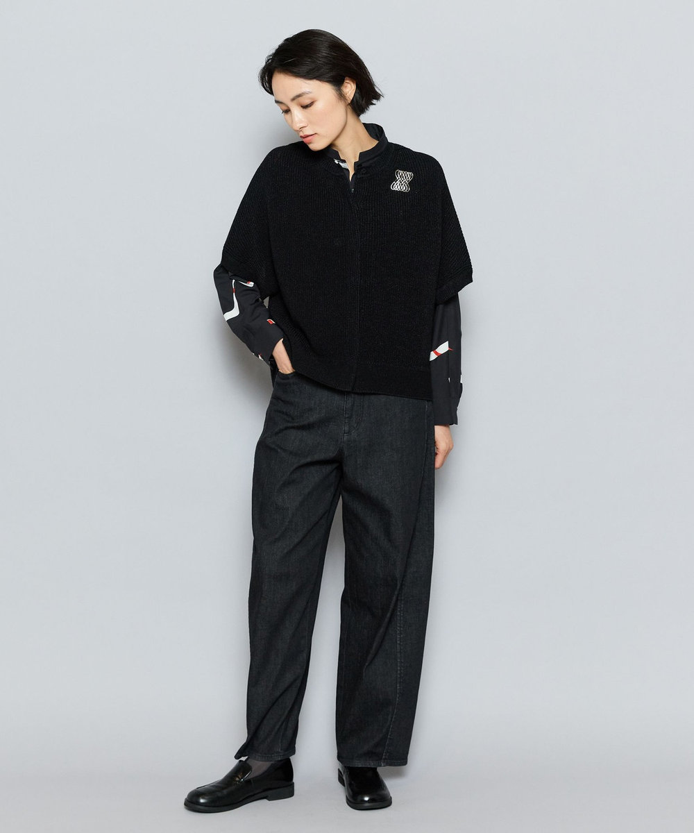 L'EQUIPE 9ozムラ糸ストレッチデニムパンツ ブラック