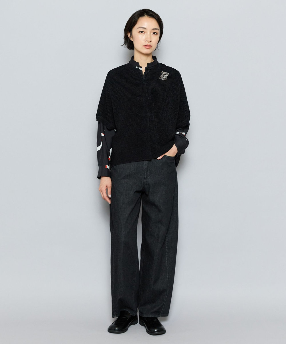 L'EQUIPE 9ozムラ糸ストレッチデニムパンツ ブラック