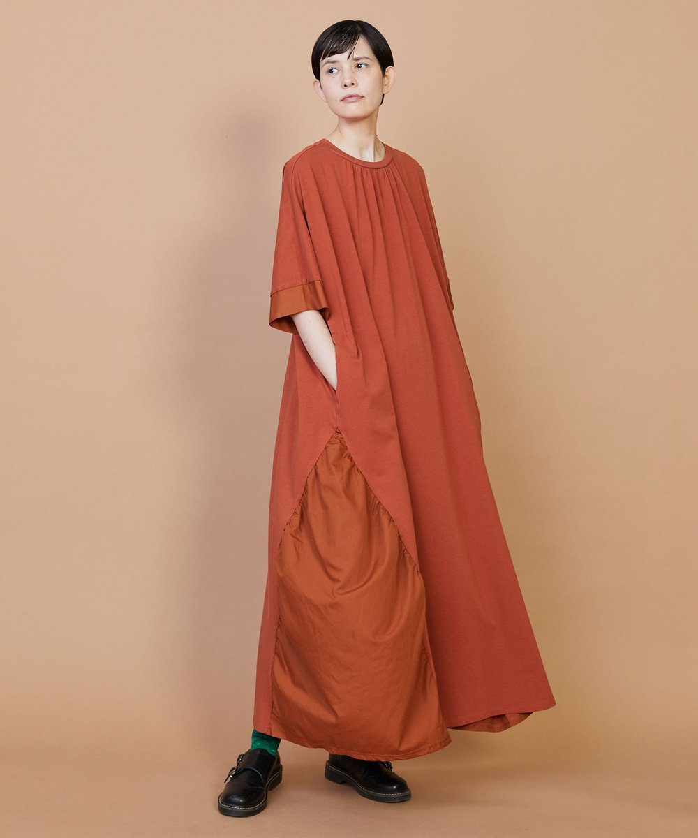 FRAPBOIS トリムワンピ テラコッタ