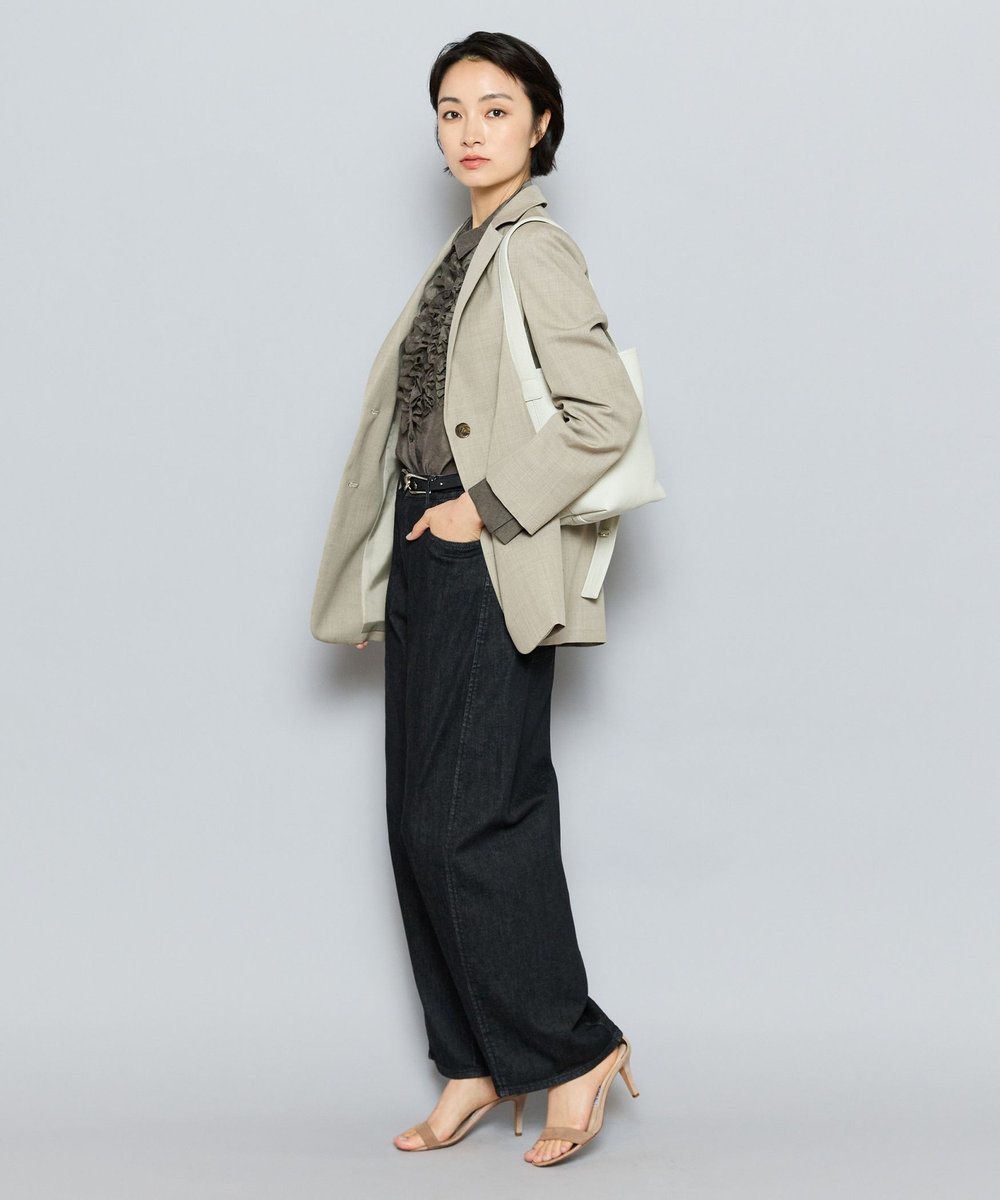 L'EQUIPE 9ozムラ糸ストレッチデニムパンツ ブラック