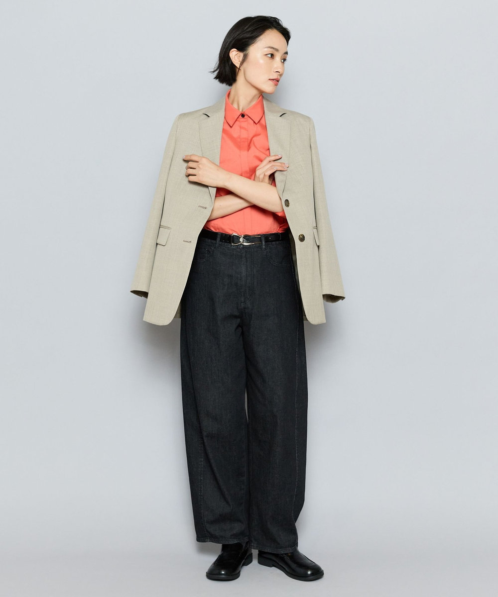 L'EQUIPE 9ozムラ糸ストレッチデニムパンツ ブラック