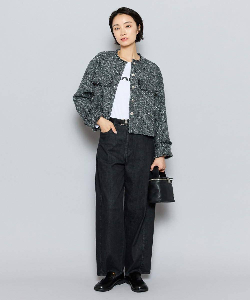 L'EQUIPE 9ozムラ糸ストレッチデニムパンツ ブラック