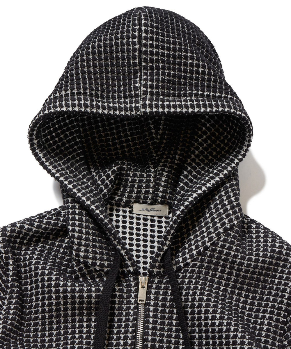MEN'S BIGI 【Seagreen/シーグリーン】ビッグワッフルパーカ ブラック