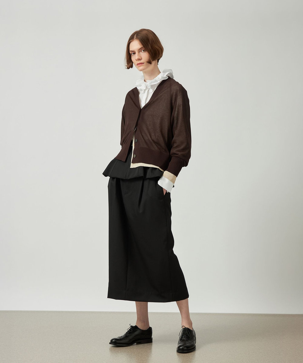 DÉPAREILLÉ POLY COTTON FRILL BLOUSE / ポリコットンフリルブラウス ホワイト