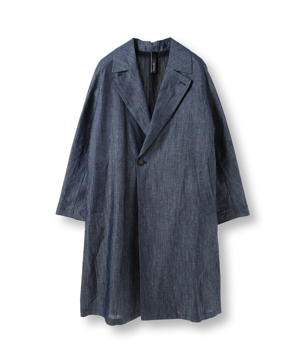 MEN'S BIGI 【Hevo／イーヴォ】コットンリネンシャンブレースプリングコート ネイビー