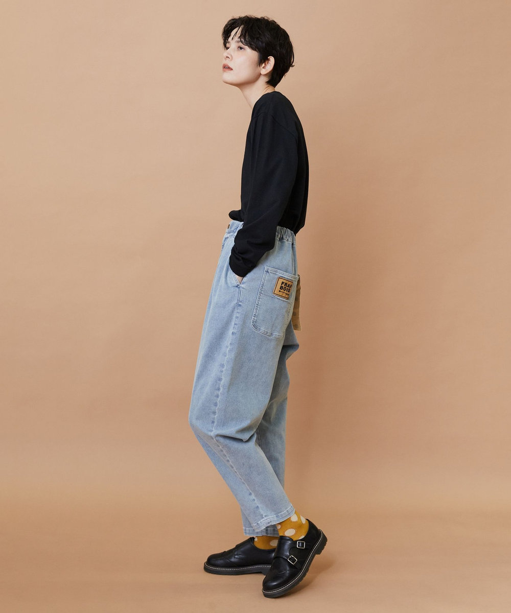 FRAPBOIS ムーブデニム テーパードパンツ サックスブルー
