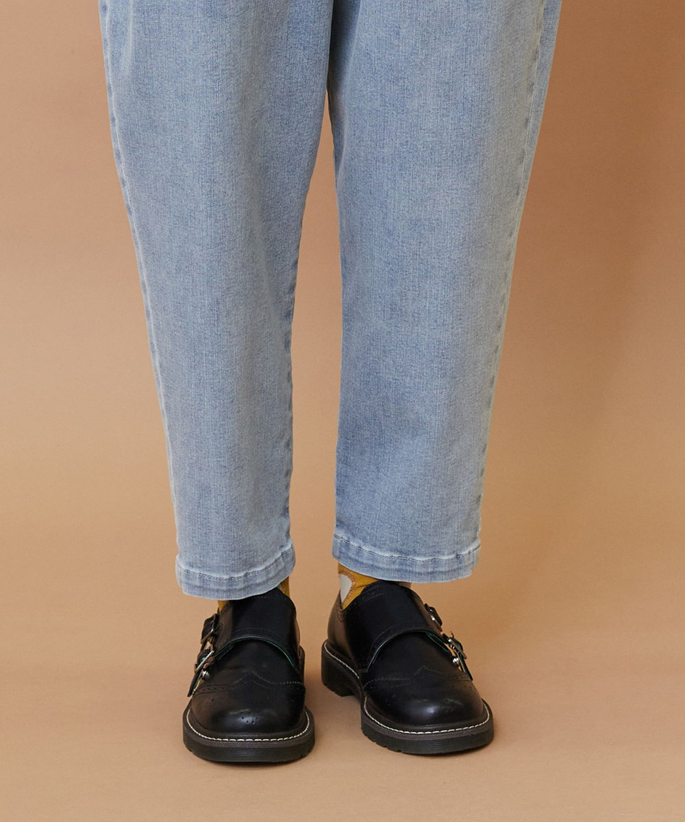 FRAPBOIS ムーブデニム テーパードパンツ サックスブルー